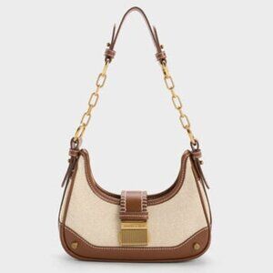 Winslet Canvas Belted Hobo Bag